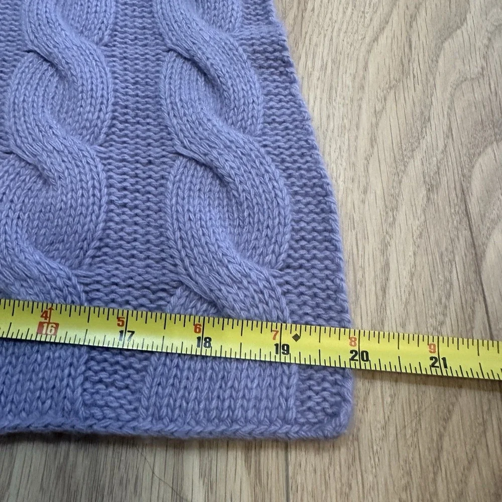 Ann Taylor Cashmere Wool & Silk Blanket Scarf  periwinkle Mint Condition 20x80